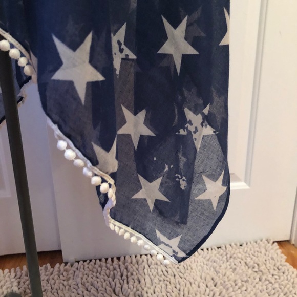 NWT AMERICAN RED WHITE & BLUE KIMONO WRAP - Picture 3 of 8